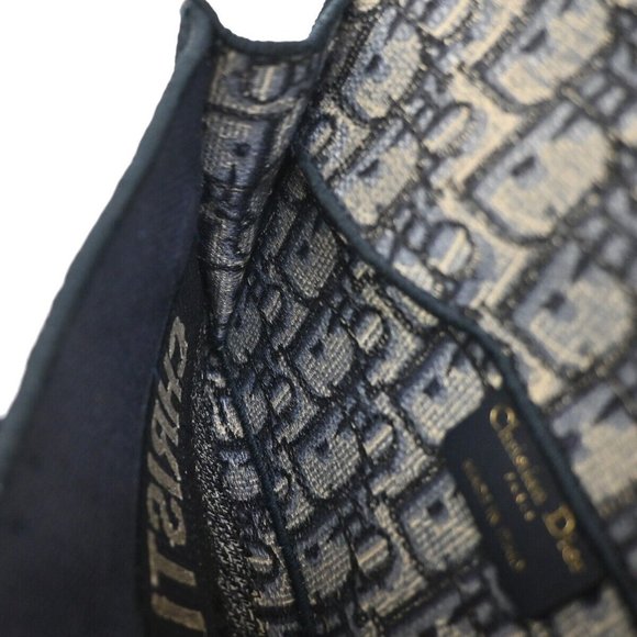 CHRISTIAN DIOR Oblique Trotter Bum Waist Bag Canvas Leather Navy Blue 675RJ247 - Picture 15 of 16